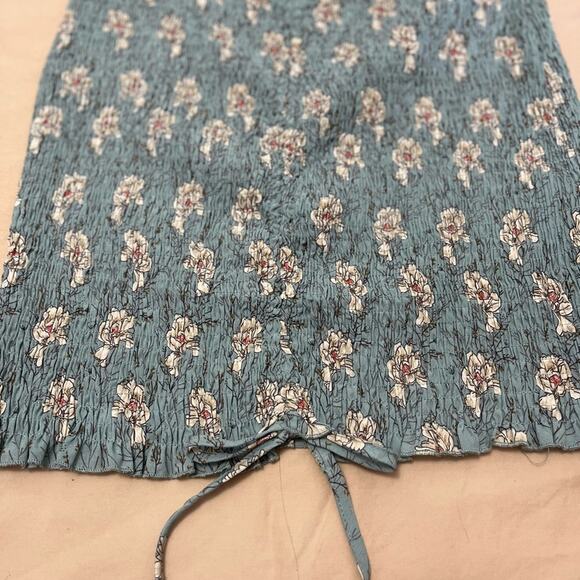 Blush Womens Light Blue Floral Mini Dress with Ruching Size XL - Picture 6 of 7